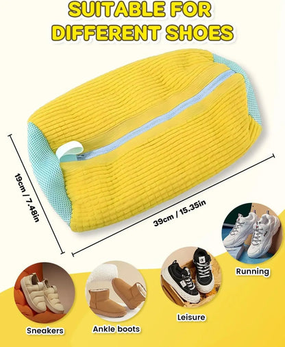 Borsa per la biancheria Borsa per il lavaggio delle scarpe Protezione imbottita in rete per fibre soffici Borse per il lavaggio ad asciugatura in poliestere adatte alla macchina per scarpe