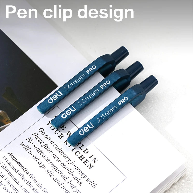Penne a sfera DELI 0,7 mm Penna a sfera per firma per scrittura liscia Nero Blu Cancelleria per ufficio scuola