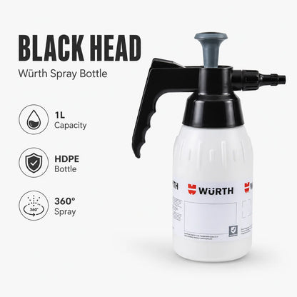 Spray Resistente agli Agenti Chimici Wurth, Flacone con Ugello Regolabile, Spruzzatore a Pressione per Pulizia Auto, Sgrassatore per Uso in Officina
