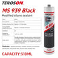 TEROSON MS 939 Sigillante Adesivo Elastico Polimerico MS Senza Cedimenti per Carrozzeria Auto, Camper, Roulotte, Giunti in Metallo e Plastica Nero Grigio