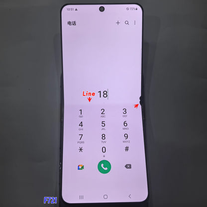 Display LCD Super AMOLED da 6.7'' 100% Testato per Samsung Z Flip 4 SM-F7210 F721 F721W F721U, Schermo Touch Sostitutivo Con Difetti