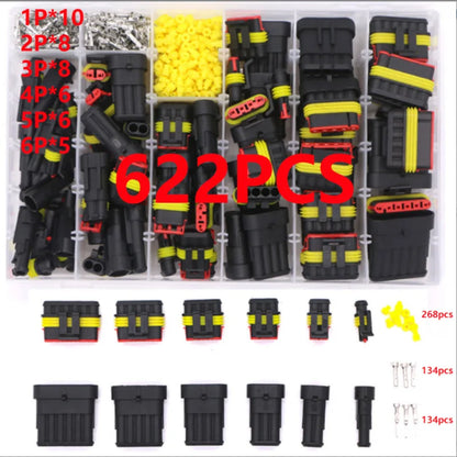 Kit connettori impermeabili Cavo automobilistico Connettore rapido Elettrico nel cablaggio dell'auto Presa di tenuta automatica 1 2 3 4 5 Kit spina a 6 pin Way