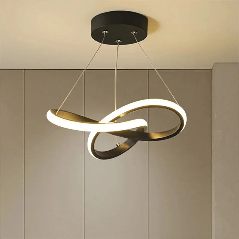 Lampada a sospensione moderna a LED con design irregolare aerodinamico Piccola lampada a sospensione creativa per camere da letto, sala da pranzo, sale studio