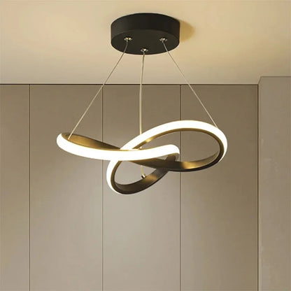 Lampada a sospensione moderna a LED con design irregolare aerodinamico Piccola lampada a sospensione creativa per camere da letto, sala da pranzo, sale studio