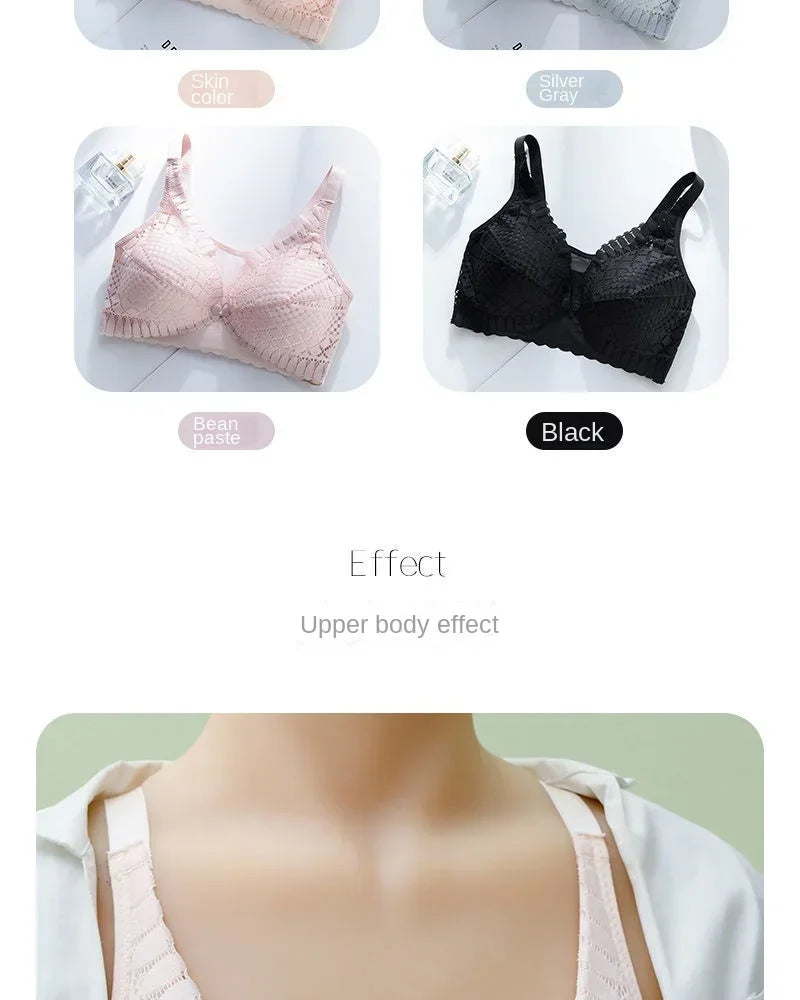 Reggiseno per allattamento premaman con bottone frontale Intimo raccolto regolabile Reggiseno per allattamento confortevole per l'allattamento di vestiti per donne incinte