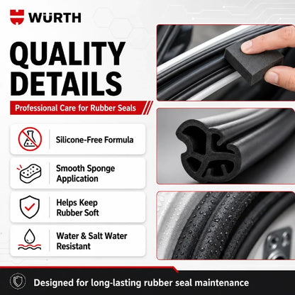 WURTH Rubber Fit Sigillante Protettivo per Guarnizioni in Gomma 75ml, Cura Guarnizioni Portiere Auto, Senza Silicone, Anti-Gelo, Condizionatore per Guarnizioni