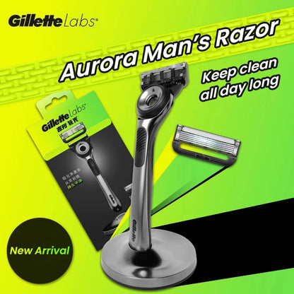 Lame di ricambio Gillette Labs Aurora Series, lamina ultra sottile a 5 strati, 4 pezzi per rasoio Gillette Labs