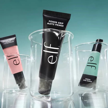 Balsamo labbra alla frutta Elf, nuovo, balsamo labbra e guance a doppio uso, fard liquido in polvere, fondotinta liquido satinato e primer verde e rosa, cosmetici