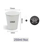 200 bicchieri di carta usa e getta da 250 ml con coperchi, con tazze da caffè personalizzabili con logo personalizzato per eventi e feste