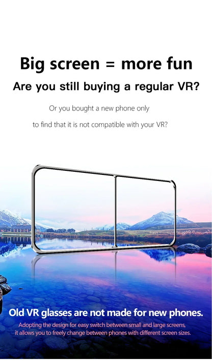 VRG Pro Realtà Virtuale Occhiali VR Dispositivi per cuffie Viar 3D Occhiali per casco Lenti Smart per Smartphone Cellulare Set di giochi per dispositivi mobili
