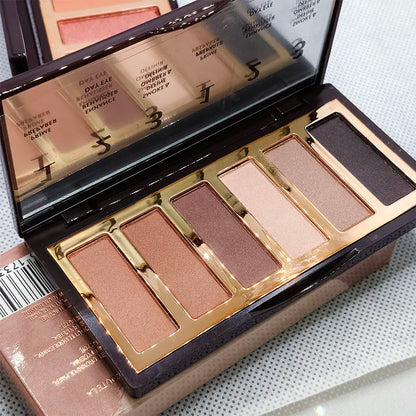 Palette Ombretti di Lusso Charlotte Tilbury, 6 Colori, 8.2g, Finitura Opaca e Perlata, Serie Colori Naturali, Cosmetici per Occhi