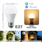 Confezione da 2 Lampadine LED Intelligenti con Sensore E27 B22, Luce Bianca dal Tramonto all'Alba, AC100-240V 1000LM 10W per Portico, Corridoio, Esterni, Garage