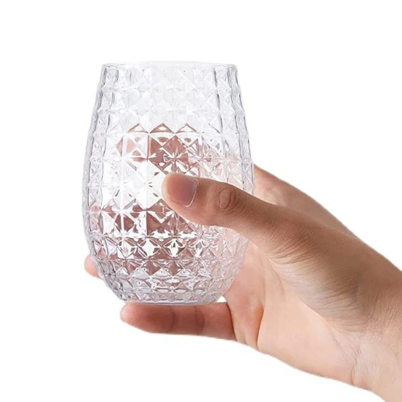 Bicchieri da Vino da 12oz, Bicchieri in Plastica Infrangibili per Whisky, Cocktail e Succhi, Riutilizzabili e Riciclabili per Feste in Piscina e Picnic all'Aperto