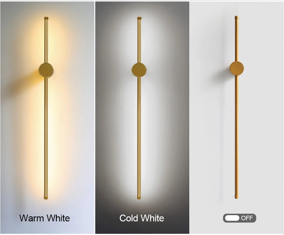 Lampada da parete moderna a LED 350 ° Lampada da parete lunga con rotazione Lampada da parete per camera da letto Soggiorno TV Divano Sfondo Apparecchio di illuminazione per interni
