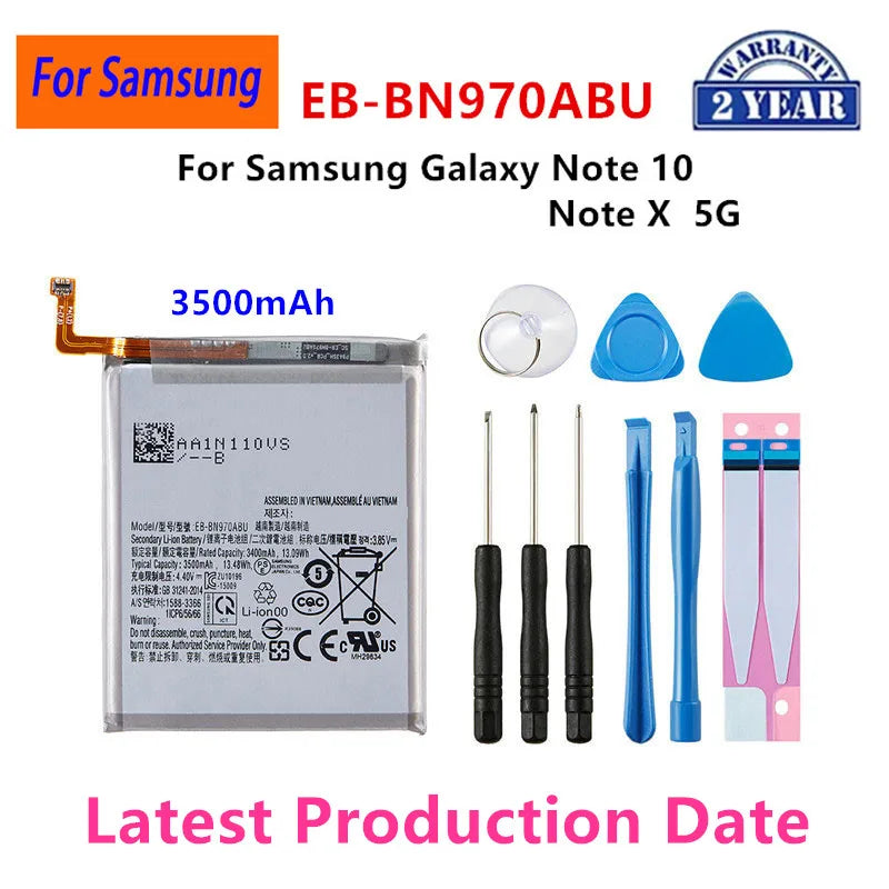 Batteria EB-BN970ABU BN920ABE BN965ABU BN920 BN950 per Samsung Galaxy Note X 5G/Note 10 Lite/Note 9 8 7 Note FE/Note 5