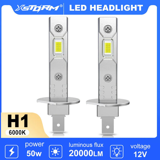 XSTORM H1 H3 Lampadina per fari a LED Mini 50W 20000LM CSP per fari per auto Fanless Luce Auto Diodo Fendinebbia 12V 6000K Automobile