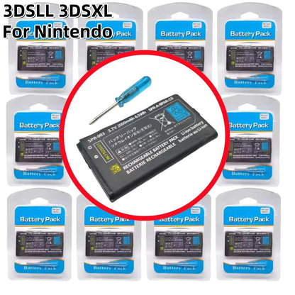 Batteria di ricambio Hotsale SPR-003 da 2000mAh ad alta capacità per 3DS XL/3DS LL agli ioni di litio con set di cacciaviti per batteria 3DSLL 3DSXL
