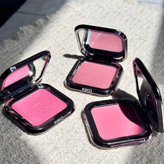 KIKO Unlimited Blush, fard in polvere monocromatico, e Unlimited Double Touch, lucidalabbra in edizione limitata, lucidalabbra 3D Hydra, 25 colori.