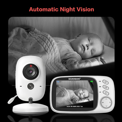 VB603 Video Baby Monitor 2.4G Wireless con LCD da 3.2 pollici Audio bidirezionale Conversazione Visione notturna Telecamera di sicurezza di sorveglianza Babysitter