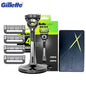 Gillette Labs Razor Aurora Series Flexdisc Rasoio da barba con lama a induzione a 5 strati per uomo con supporto