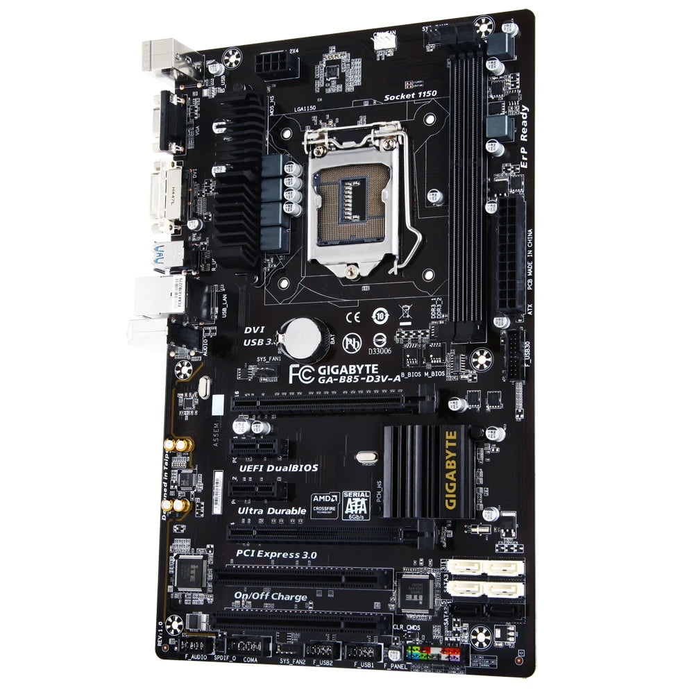 Scheda Madre GIGABYTE GA-B85-D3V 1150 DDR3 32GB Intel B85 Compatibile con CPU Core 4170 4370 4130 4770 4570 4590 4790 ATX