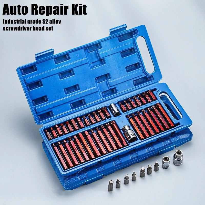 40 pezzi Torx Star Spline Set di punte a esagono incassato Kit di strumenti Cacciavite di precisione Bit Attrezzatura per garage Strumenti di riparazione professionali per auto