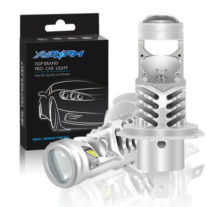 XSTORM H7 Lente per proiettore a LED 100W 30000LM doppia lente H7 Faro Canbus Auto H4 Lampadine a LED Turbo Lampada Luci per moto ﻿