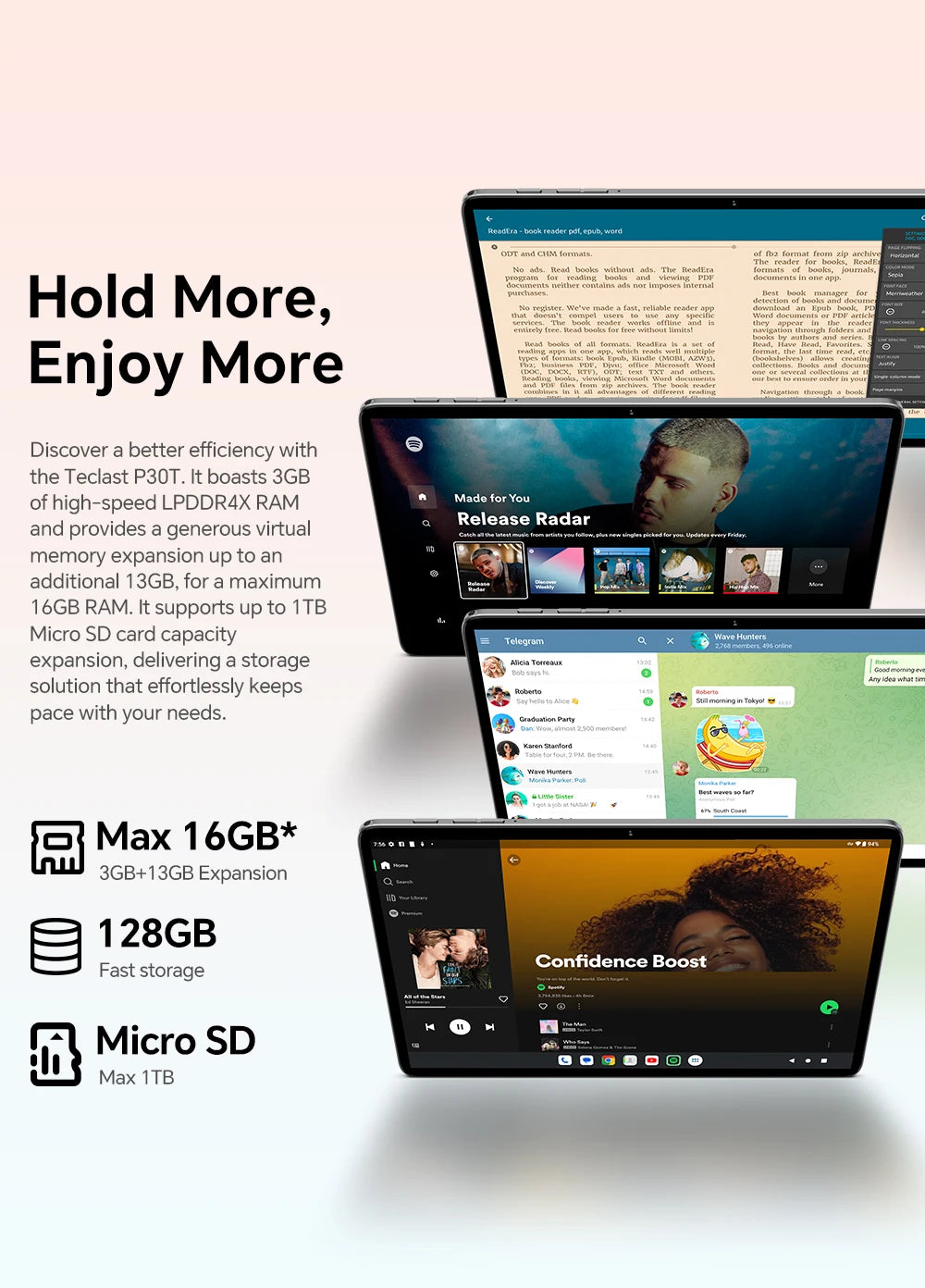 Teclast P30T Set Tablet Android 10.1" con CPU Unisoc 8-core Gemini AI, 16GB RAM (3GB+13GB Espandibili), 128GB ROM, Batteria 6000mAh, Tastiera/Custodia/Mouse/Stilo/Auricolari/Supporto