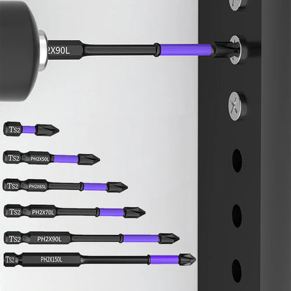 5-60PCS PH2 Set di punte per avvitatore a percussione Set di cacciaviti a croce magnetici Set di punte per trapano a percussione Vite Cacciavite a croce antiscivolo in acciaio legato