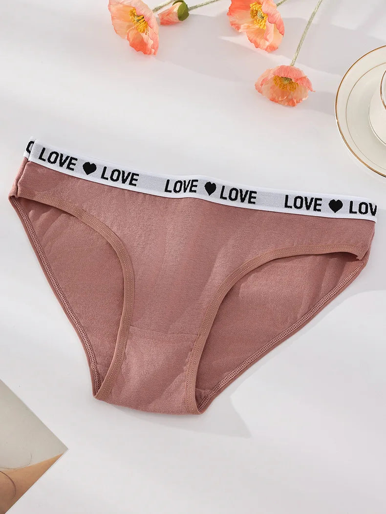 7 Pz/set Mutandine di Cotone da Donna Sexy Mutande a Righe Morbide Lettera Carina Slip per Ragazze Femminile Traspirante Stretch Lingerie XS-XL