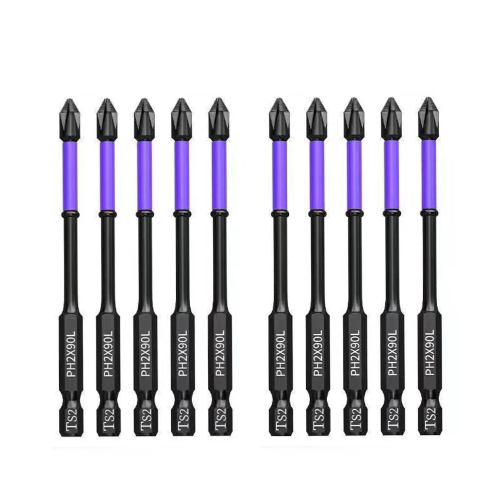 5-60PCS PH2 Set di punte per avvitatore a percussione Set di cacciaviti a croce magnetici Set di punte per trapano a percussione Vite Cacciavite a croce antiscivolo in acciaio legato