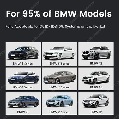 Mekede Android 13, processore a 8 core, 8 GB di RAM, 128 GB di memoria, TV box portatile, CarPlay wireless, Android Auto wireless, navigazione GPS, menu multimediale, equalizzatore, compatibile con BMW ID6, ID7, ID8, ID9, sup