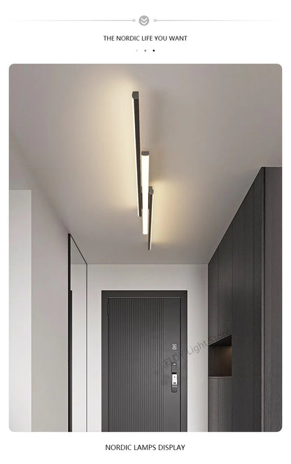 Lampada da soffitto moderna linea Luci a LED Soggiorno Sala da pranzo Camera da letto principale Apparecchio Lampadario a soffitto Sconce da parete Apparecchio di illuminazione