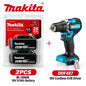 Trapano avvitatore a batteria Makita DDF487 18V LXT, compatto, leggero, con elevata coppia, 20 impostazioni di coppia, luce LED e cambio a 2 velocità.
