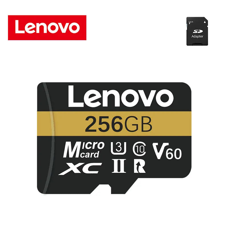 Scheda di memoria Lenovo ad alta velocità, 256 GB, 512 GB, classe 10, UHS-I, MicroSDXC, 1 TB, 128 GB, per droni DJI e fotocamere GoPro Hero, ideale per riprese in 4K.