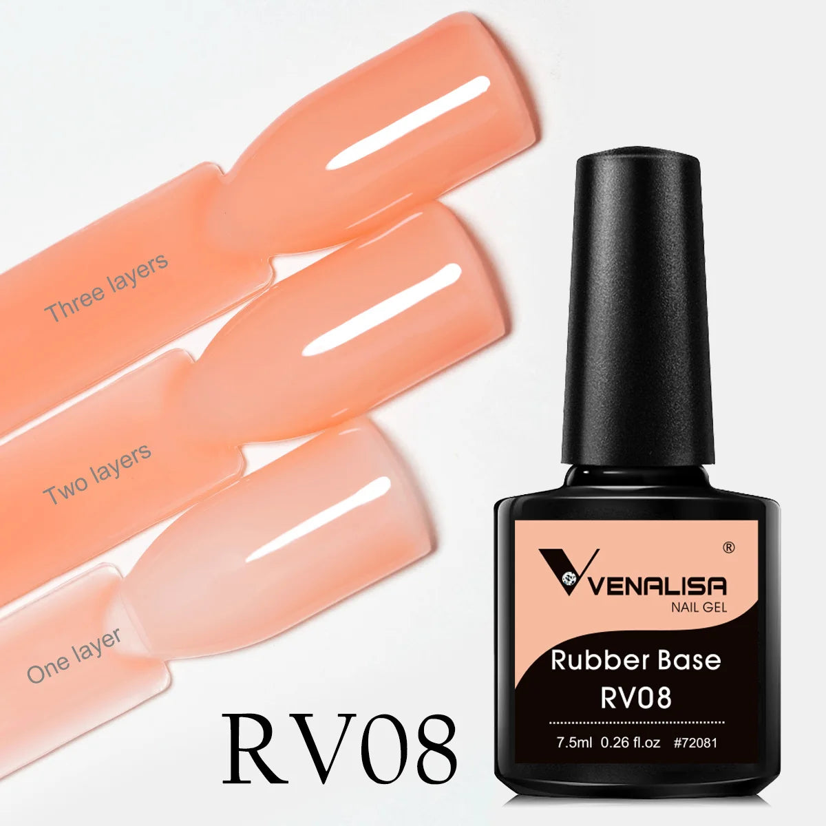 VENALISA Base in Gomma Cappotto Colore Gel per Unghie Smalto Gelatina Semi Trasparente Francese per Unghie Camouflage Soak off UV LED Gel per Unghie Smalto