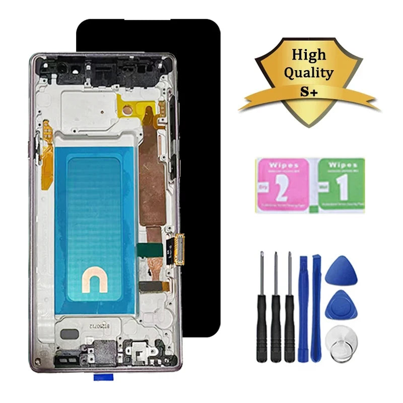Nuovo LCD per Samsung Note9, Display Touch Screen Digitizer Assembly per Samsung Note 9 N960F N960U N9600 con Cornice LCD