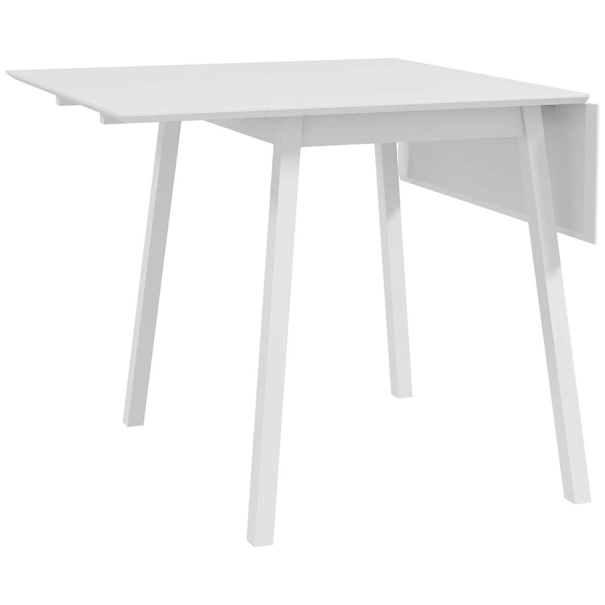 Tavolo da Pranzo Pieghevole, Tavolo da Cucina, 2 Superfici Pieghevoli, 110 X 86 X 75 Cm, Bianco
