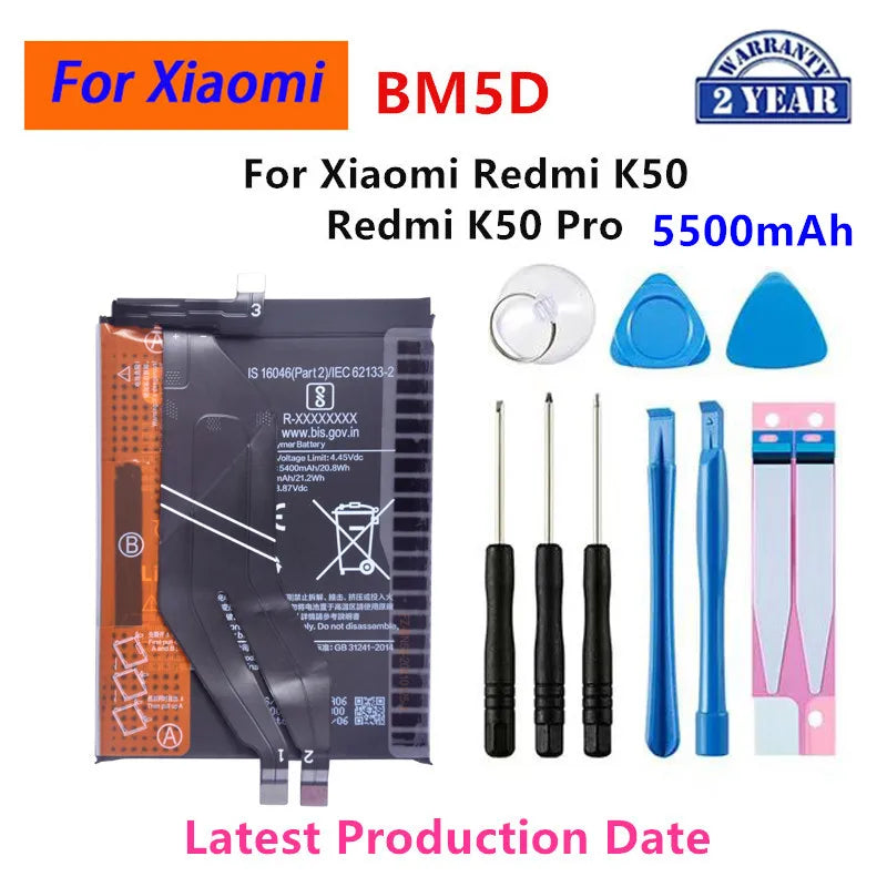 100% originale BM4P BM4S BM4Y BN53 BN59 BM4J BN63 BM56 BM57 BM5D BM4U BN5A batteria per Xiaomi Redmi K50 Pro/K40 5G/K40 Pro/K30