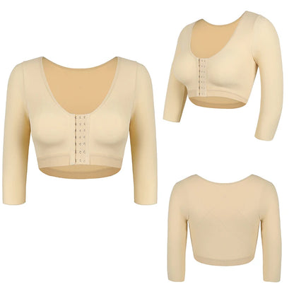 Shaper Top per le donne Flabby Braccia Compressione Post Chirurgia Chiusura frontale Reggiseno Canotta corta Shapewear Supporto per la schiena Body Shaper