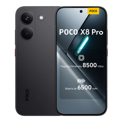 POCO X8 Pro, versione globale, batteria super da 6500 mAh, display AMOLED da 6,59" a 120 Hz, fotocamera da 50 MP, NFC, processore Dimensity 8500-Ultra, smartphone Android 16.