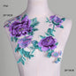 Tessuto per toppe ricamate con fiori eleganti viola per abiti, tende per la casa, accessori per abbigliamento da festa, riparazioni di applique per cucire