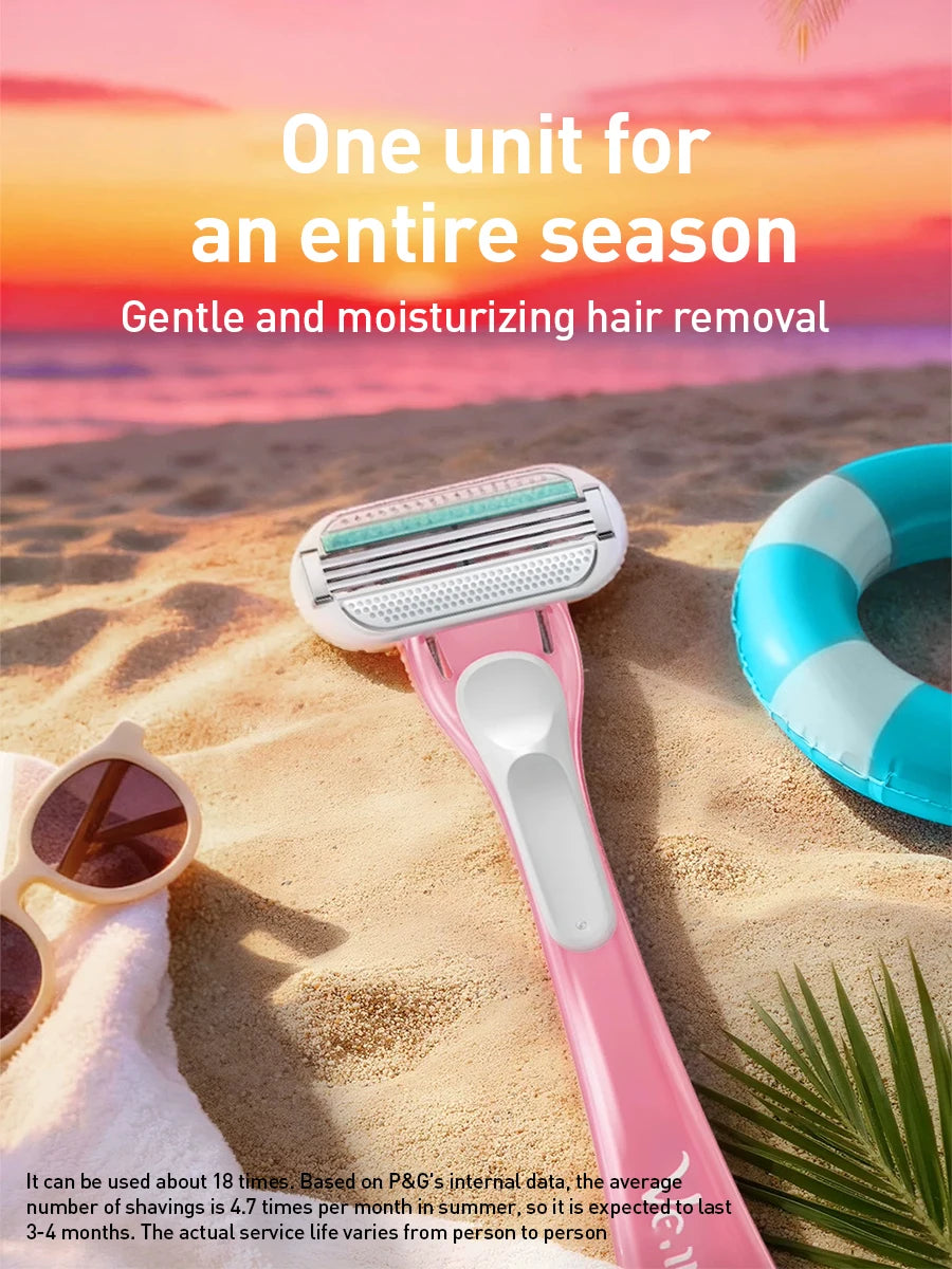 Rasoio Gillette Venus Tropical Mini Rosa con Striscia Lubrificante CloudSense e 3 Lame Flottanti per una Rasatura Liscia (1 Pezzo)