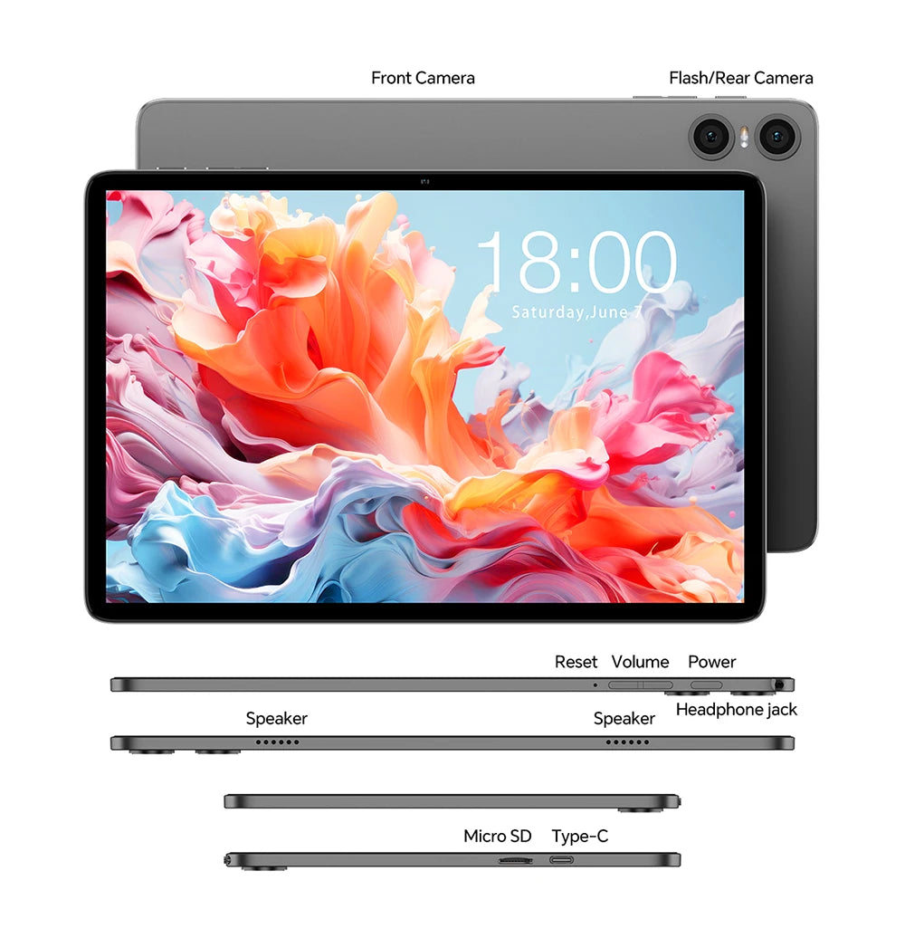Teclast P30T Set Tablet Android 10.1" con CPU Unisoc 8-core Gemini AI, 16GB RAM (3GB+13GB Espandibili), 128GB ROM, Batteria 6000mAh, Tastiera/Custodia/Mouse/Stilo/Auricolari/Supporto