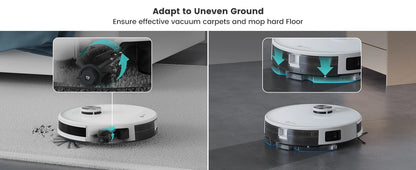 Robot Aspirapolvere Lefant M1 con Forte Aspirazione 5500Pa, Navigazione Lidar, Mappatura Intelligente, Aspirazione Laser e Funzione Lavaggio per Peli di Animali Domestici
