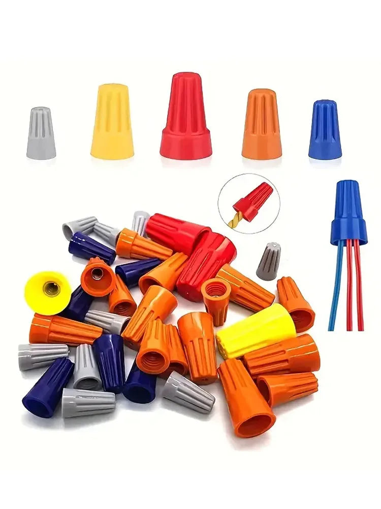 Kit di connettori rapidi in scatola da 40/220 pezzi, terminali con tappo a vite, connettori per apparecchiature elettriche, terminali per connettori di cavi, AWG 24-7