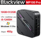 Mini PC aziendale Blackview MP100 Pro, Windows 11 Pro, due opzioni di processore Intel 12ª generazione i3-1215U / i5-12450H, 16GB RAM DDR4, SSD M.2 NVMe 512GB, WiFi 6, uscita video 4K UHD, chip di sicurezza TPM 2.0, pi
