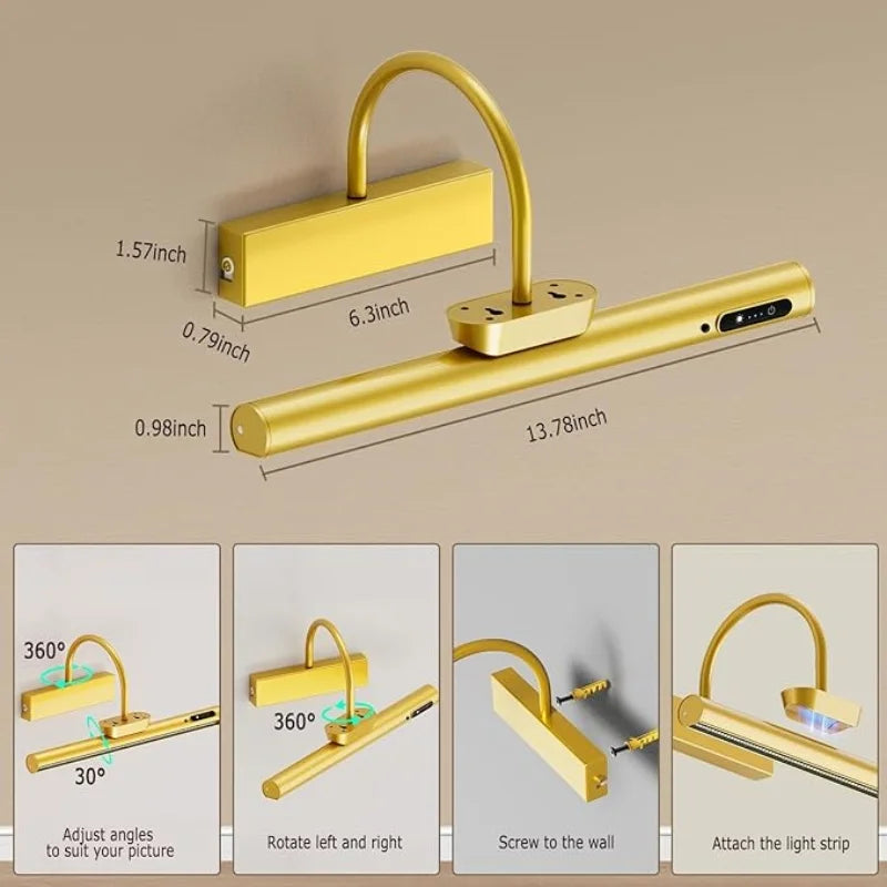 4000mAH Pittura Immagine Luce Ritratto con telecomando Soggiorno Lampada da parete senza fili Display artistico Batteria ricaricabile