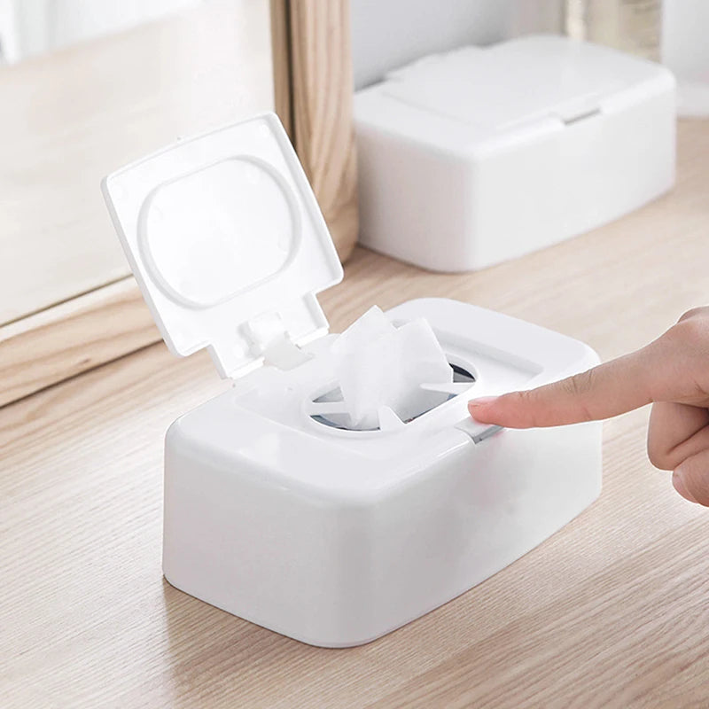 Scatola per fazzoletti bagnati Dispenser per salviette portatili Scatola portaoggetti per tovaglioli Contenitore per auto Home Office