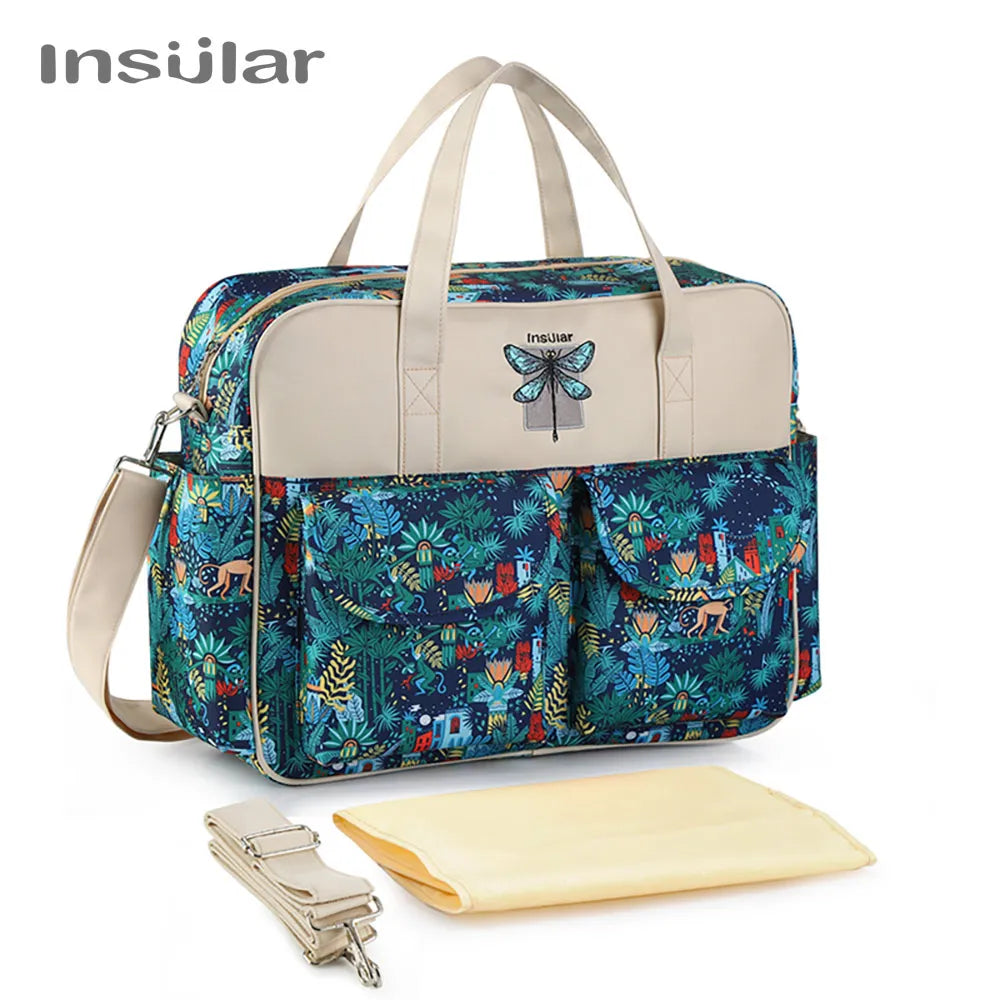 Borsa per pannolini impermeabile di nuovo stile borsa da viaggio Messenger di grande capacità borse multifunzionali per passeggino madre maternità